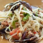 green papaya salad with crab salad