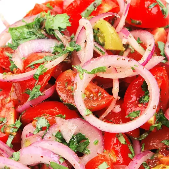 vegetarian tomato and onion salad recipe
