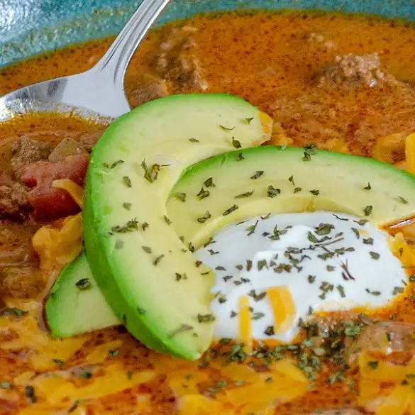 instant-pot-keto-taco-soup-recipe Instant pot keto taco soup recipe. Healthy and delicious taco soup cooked in an electric instant pot. #pressurecooker #instantpot #keto #diet #dinner #homemade #healthy
