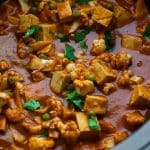 crock-pot-vegan-tikka-masala-recipe crock pot vegan tikka masala recipe Tofu with vegetables and spices cooked in a slow cooker. #slowcooker #crockpot #healthy #lowcarb #dinner #vegan #vegetarian