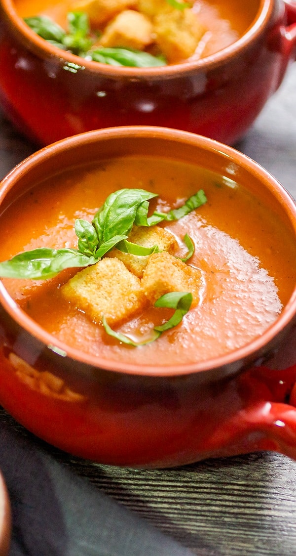 Instant Pot Keto Tomato Basil Soup Recipe | MY EDIBLE FOOD