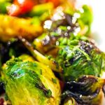 instant-pot-glazed-brussels-sprouts-recipe Instant pot glazed brussels sprouts recipe. Easy and healthy vegetarian-friendly Chinese recipe. The sweet, salty, spicy, and tangy flavor of the hoisin sauce works very well with Brussels sprouts. #instantpot #pressurecooker #vegetarian #healthy #dinner #homemade #glazed