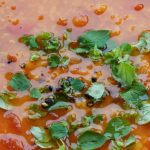 instant-pot-red-lentil-tomato-soup-recipe Instant pot red lentil tomato soup. Learn how to cook healthy vegetarian soup in an electric instant pot. #instantpot #pressurecooker #soup #dinner #healthy #vegetarian #vegan