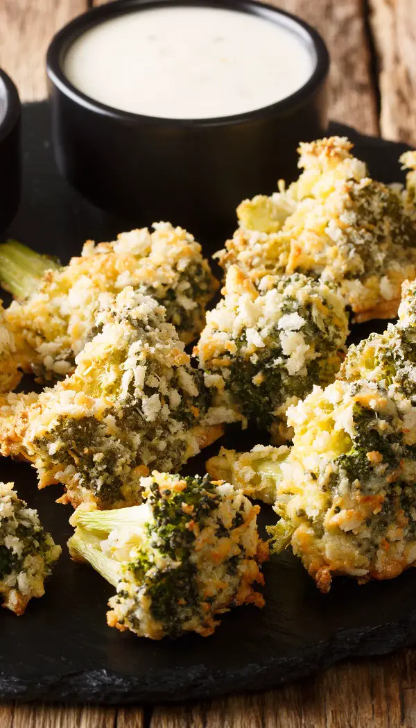 Air Fryer Panko Crusted Parmesan Broccoli Recipe My Edible Food