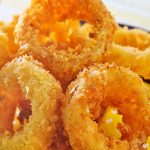 Air fryer crispy onion rings recipe. Learn how to cook delicious and crispy onion rings in an air fryer. #airfryer #crispy #appetizers #party #vegetarian #vegan #healthy