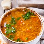 instant-pot-lentil-soup-recipe Instant pot lentil soup recipe. Yummy lentil soup cooked in an electric instant pot. #pressurecooker #instantpot #soups #lentil #dinner #vegetarian #vegan