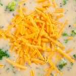 Slow cooker broccoli cheddar soup recipe. Easy and delicious creamy broccoli soup cooked in a slow cooker. #slowcooker #crockpot #soup #broccoli #creamy #dinner