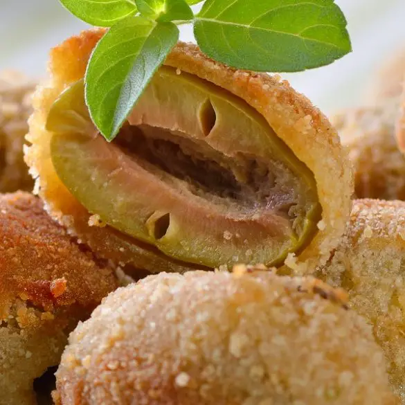 air-fryer-breaded-olives-recipe Air fryer breaded olives recipe. Why choose a traditional fryer when you can have a healthier, tastier option? In minutes, your olives will be breaded, cooked to perfection with juicy meat within, and ready for your plate. #airfryer #olives #healthy #appetizers #party #homemade