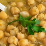 instant-pot-chickpea-and-lemon-soup Instant pot chickpea and lemon soup. This is a healthy and hearty soup that is perfect for lunch or dinner. #instantpot #pressurecooker #chickpeas #soups #dinner #lemon