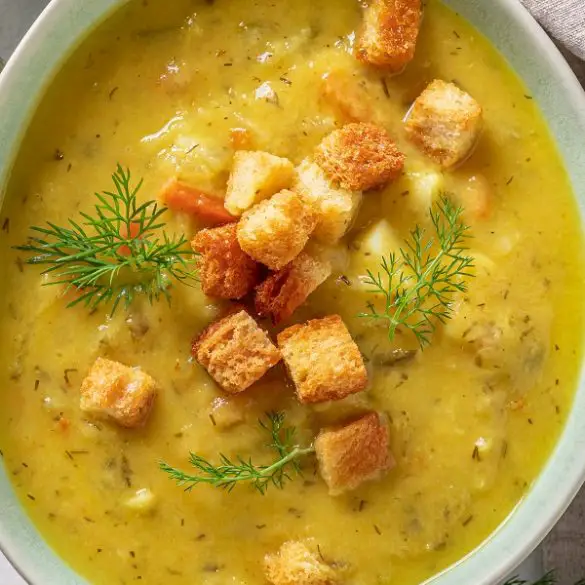 slow-cooker-gherkin-soup-recipe Slow cooker gherkin soup recipe. If you're looking for a recipe for a slow cooker soup with gherkins, this is it. #slowcooker #crockpot #healthy #soups #homemade