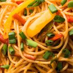 Instant pot hakka noodles recipe. This is a quick and easy recipe for instant pot hakka noodles. It combines the flavors of Bangkok with noodles and vegetables. #pressurecooker #instantpot #noodles #vegan #vegetarian #healthy #spicy