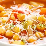 Instant pot Tuscan tomato chickpea soup recipe. This chickpea tomato soup is super tasty and perfect for a chilly winter evening. #pressurecooker #instantpot #dinner #soups #italian #vegetarian #vegan #healthy #homemade