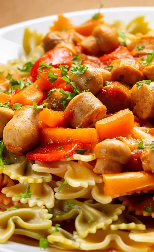 Instant Pot Farfalle Pasta With Sausages MY EDIBLE FOOD